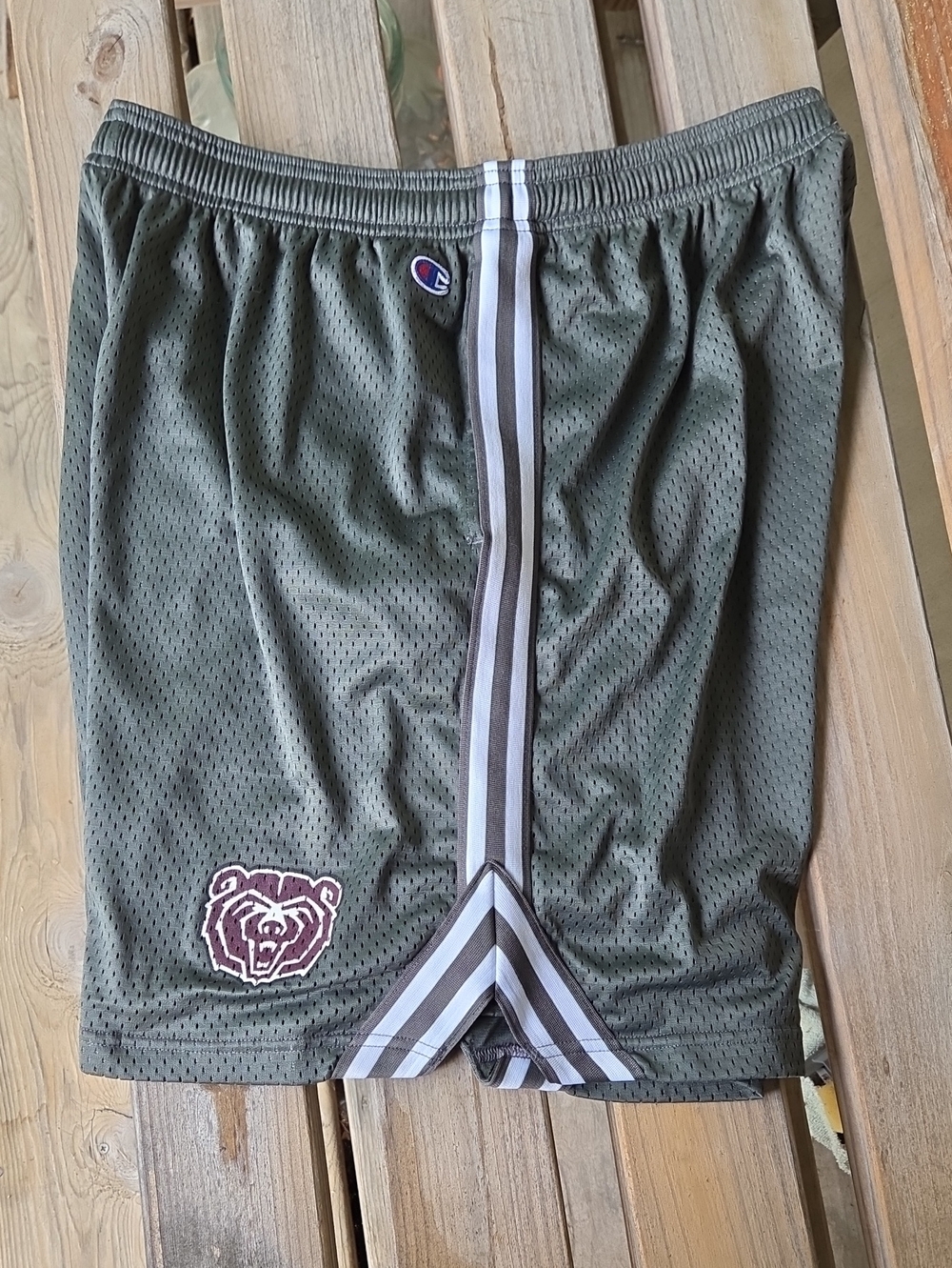 Champion Mesh Athletic Shorts with Stripe Detail